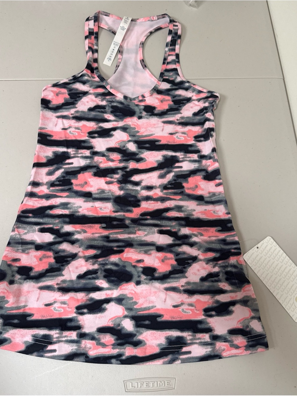 Pink wamo Camo Racerback Tank Top